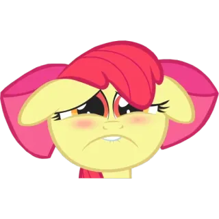 ☹ Apple Bloom My Little Pony Dibujo animado, Pony, Llorando, Triste, Animado, Apple Bloom telegram sticker