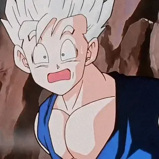 🔥 Gohan Dragon Ball Z 动漫, 龙珠, 龙珠Z, 悟饭, 震惊, 害怕 telegram sticker