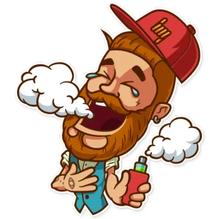 😂 Vapotage, Vape, Dessin animé, Fumer, Rire whatsapp sticker