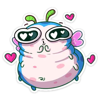 😍 cute, monster, hearts, love, cartoon, sticker telegram sticker