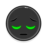 😔 emoji, sad, mood, expression, feeling, depressed telegram sticker