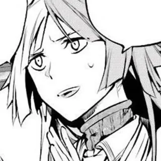 🥀 Mangá, Anime, Personagem, Preocupado, Sério telegram sticker
