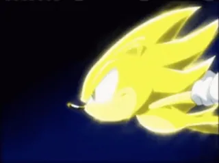 👨‍🚀 Sonic hedgehog, video game, super sonic, yellow telegram sticker