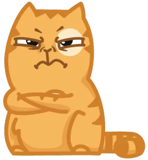 😖 kat, dier, sticker, schattig, cartoon, boos whatsapp sticker
