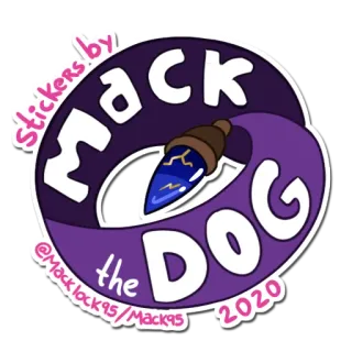 🐶 Stickers by Mack the DOG @Macklock95/Mack95 2020 สติกเกอร์, หมา, แม็ก, ดิจิทัลอาร์ต, ลูกโอ๊ก telegram sticker