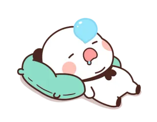 😴 Мультфильм, Сонный, Милый, Животное, Персонаж, Спит, Уставший telegram sticker