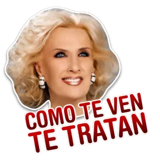 👑 COMO TE VEN TE TRATAN фраза, цитата, испанский telegram sticker