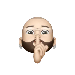 💥 Stille, Psst, Emoji, Ruhe, Geheimnis, Finger, Sei leise whatsapp sticker