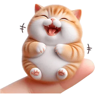😅 kot, słodki, zwierzę, naklejka, kreskówka, szczęśliwy, uroczy telegram sticker