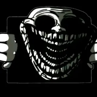 😂 Trollface, Meme, Internet, Troll, Grappig telegram sticker