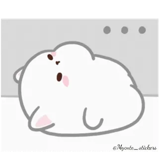 🐱 @Mycute_stickers милый, наклейка, животное, тюлень, мультяшный whatsapp sticker