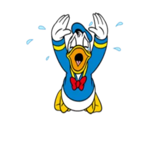 😓 Donald Duck hoạt hình, khóc, vịt Donald, Disney, buồn telegram sticker