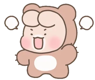 😤 Bear-hoodie child telegram sticker