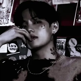 💭 V 韩流, 音乐, 偶像, 歌手, 纹身, BTS telegram sticker