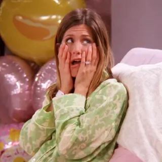 😱 Rachel Green Friends Série TV, Friends, Rachel Green, Fiançailles, Surprise, Émotionnel telegram sticker
