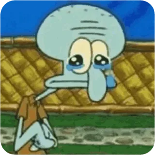😴 Squidward Spongebob Squarepants Squidward, Spongebob Squarepants, cartoon, sad, crying, meme, character, funny whatsapp sticker