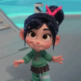 🥨 Vanellope von Schweetz Wreck-It Ralph Vanellope, Detona Ralph, Disney, Desenho animado, Doce, Menina whatsapp sticker