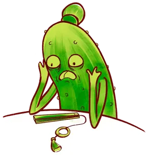 😩 Gurke, traurig, Cartoon, lustig, Gemüse, Essen telegram sticker