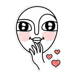 🥰 cinta, hati, imut, kartun, ekspresi whatsapp sticker