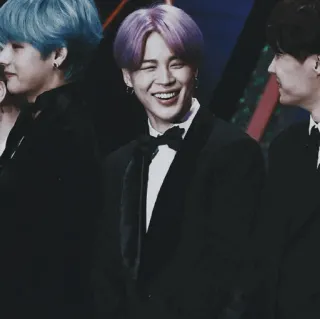 🎐 Jimin kpop, piosenkarz, jimin, bts, idol, uśmiech, fioletowe włosy telegram sticker