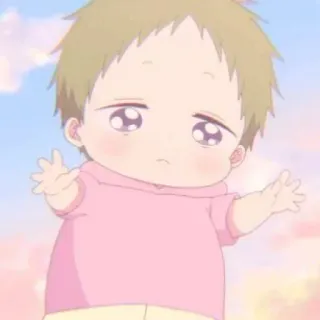 🥺 Baby, süß, Kleinkind, Kind, rosa, Cartoon telegram sticker