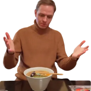 🍛 mężczyzna, jedzenie, ramen, miska, jedzenie, zmieszany telegram sticker