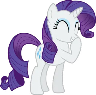 😁 Rarity My Little Pony My Little Pony, pony, cartoon, Rarity, animal, unicorn telegram sticker