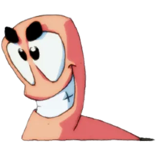 😏 Earthworm Jim Cartone animato, Verme, Animato, Gioco, Personaggio telegram sticker