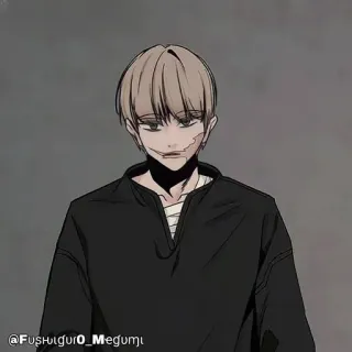 🍫 Megumi Fushiguro @Fushiguro_Megumi Anime, Mangá, Personagem, Fantasia, Terror, Cicatriz, Jujutsu Kaisen whatsapp sticker