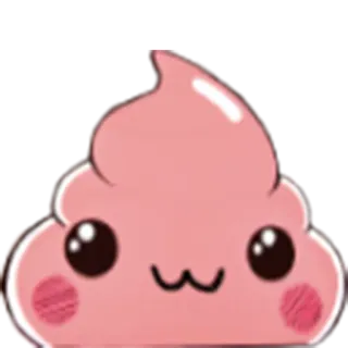 💩 fofo, emoji, rosa, kawaii, sobremesa telegram sticker