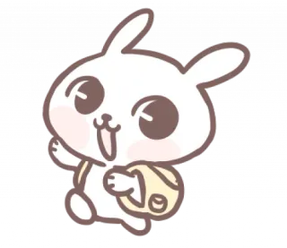🎀 thỏ, động vật, dễ thương, kawaii, hoạt hình, hình minh họa, nhãn dán telegram sticker