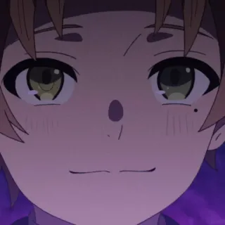 😏 anime, glimlachend, schattig, blij, jongen telegram sticker