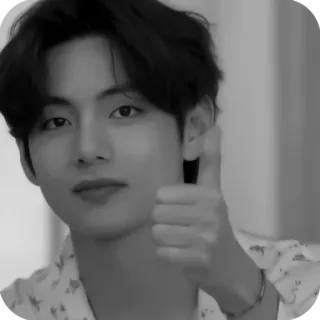 📷 V V, BTS, K-Pop, Sänger, Daumen hoch, Koreanisch, Idol whatsapp sticker