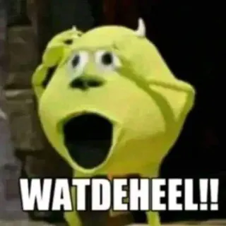 😱 Mike Wazowski Monsters Inc. WATDEHEEL!! telegram sticker