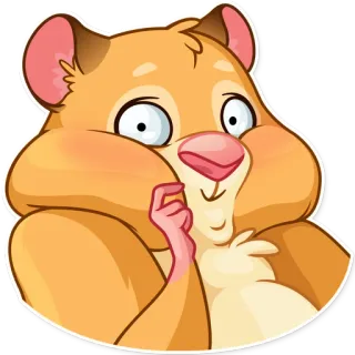 😳 햄스터, 귀여운, 만화, 동물, 설치류, 귀엽다 telegram sticker