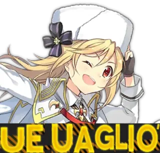 😁 UE UAGLIO' anime, garota, fofa, piscadela telegram sticker