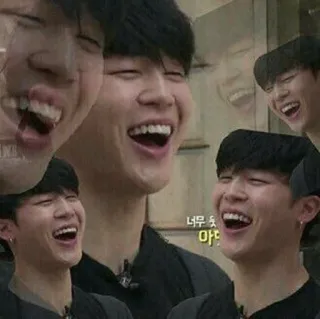🙂 너무 웃 마다 laughing, man, happy, person, smiling, joyful telegram sticker
