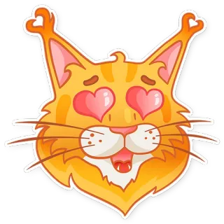 😍 gato, amor, coração, animal, fofo, adesivo telegram sticker
