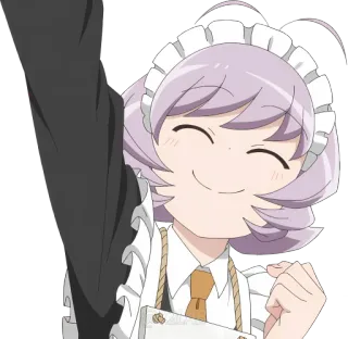 🙋 Аниме, Горничная, Милый, Улыбка, Мультфильм, Персонаж telegram sticker