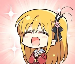 😄 Аниме, Чиби, Милый, Мультфильм, Девушка, Счастливый, Блёстки whatsapp sticker
