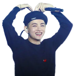 ❤️ V k팝, bts, 뷔, 한국, 가수, 하트, 팬 telegram sticker