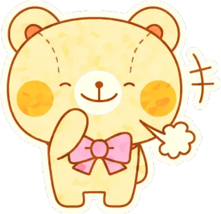 Pop Teddy Bear :: @line_stickers telegram stickers
