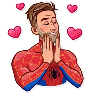 🥰 Spider-Man Marvel, Held, Superheld, Liebe, Herzen whatsapp sticker