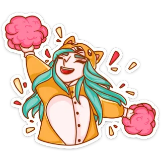 💃 autocollant, mignon, kawaii, personnage, amusant, illustration, mascotte, dessin animé telegram sticker