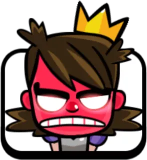 😠 en colère, dessin animé, princesse, couronne, rouge telegram sticker