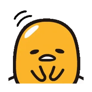 😱 Gudetama Gudetama, jajko, leniwy, Sanrio, kreskówka telegram sticker