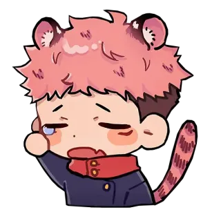 😪 Yuji Itadori Jujutsu Kaisen anime, manga, sticker, Yuji Itadori, Jujutsu Kaisen telegram sticker