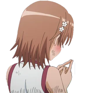 ⚡️ Anime, Dziewczyna, Postać, Wskazujący telegram sticker