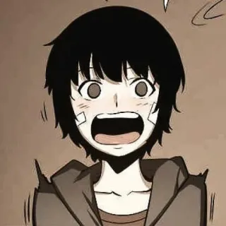 🤖 anime, spaventato/a, cartone animato, donna, personaggio telegram sticker