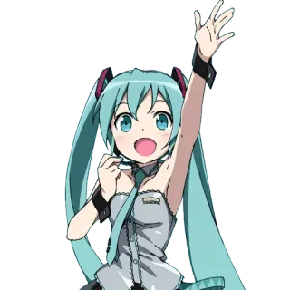 ✋ Hatsune Miku Anime, Vocaloid, Manga, Hatsune Miku, J-Pop telegram sticker